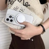 The cool style silver magnetic stand phone case for Apple 17promax is suitable for iPhone16pro with a high-end feel of 15p details Picture